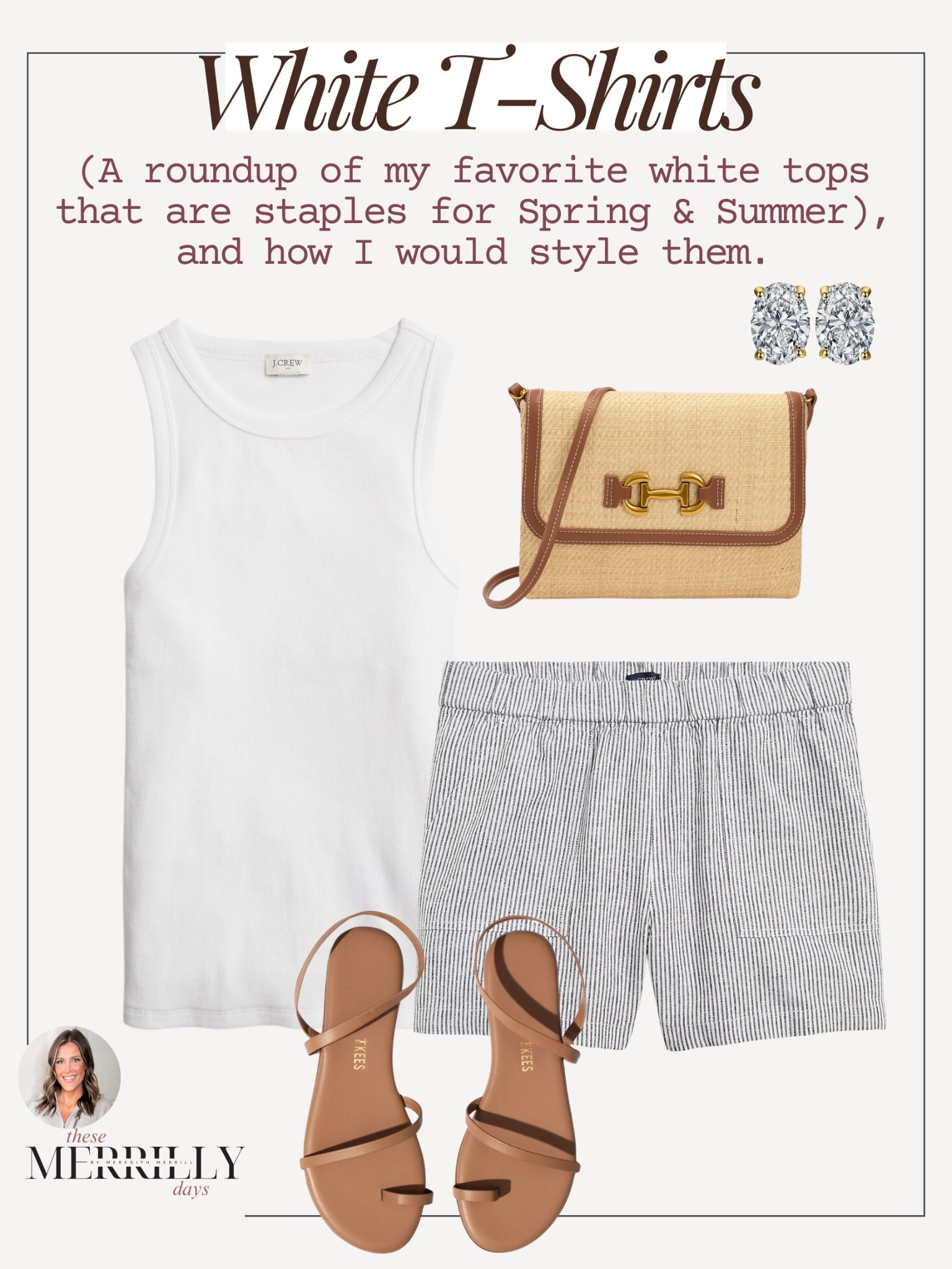 Casual spring outfit / casual summer outfit / linen shorts / straw bag / Greek sandals / vacation 

#LTKShoeCrush #LTKFindsUnder100 #LTKItBag