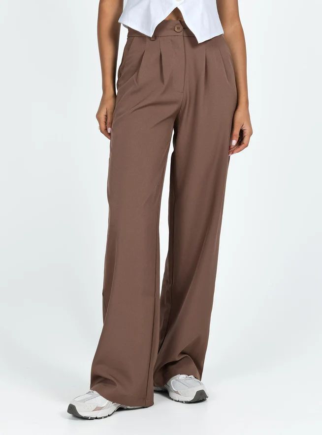 Archer Pants Brown Lower Impact | Princess Polly US