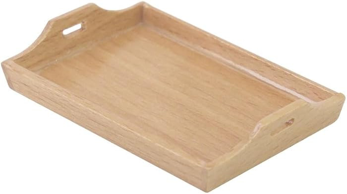 Dollhouse Miniature Serving Trays - 1:12 Scale Square Wooden Trays for Crafts & Dollhouse Accesso... | Amazon (US)