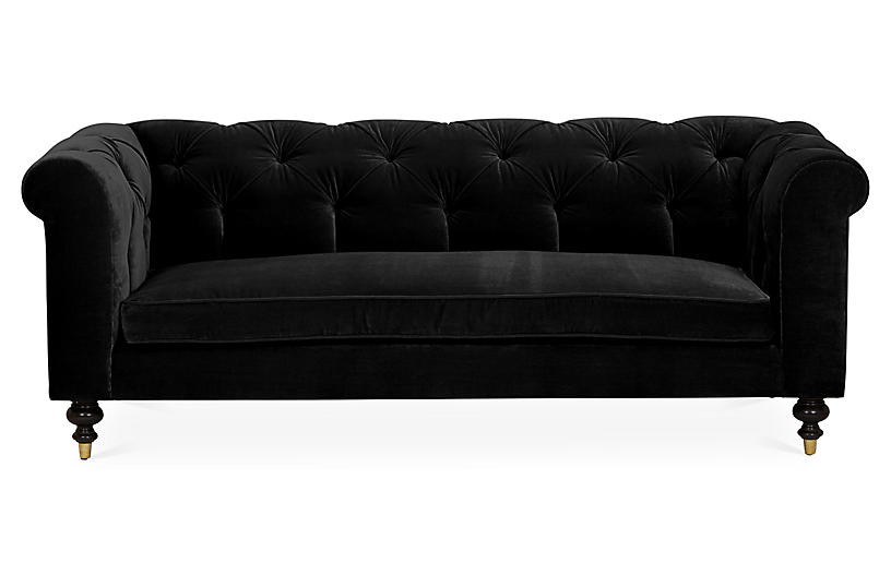 black sofa