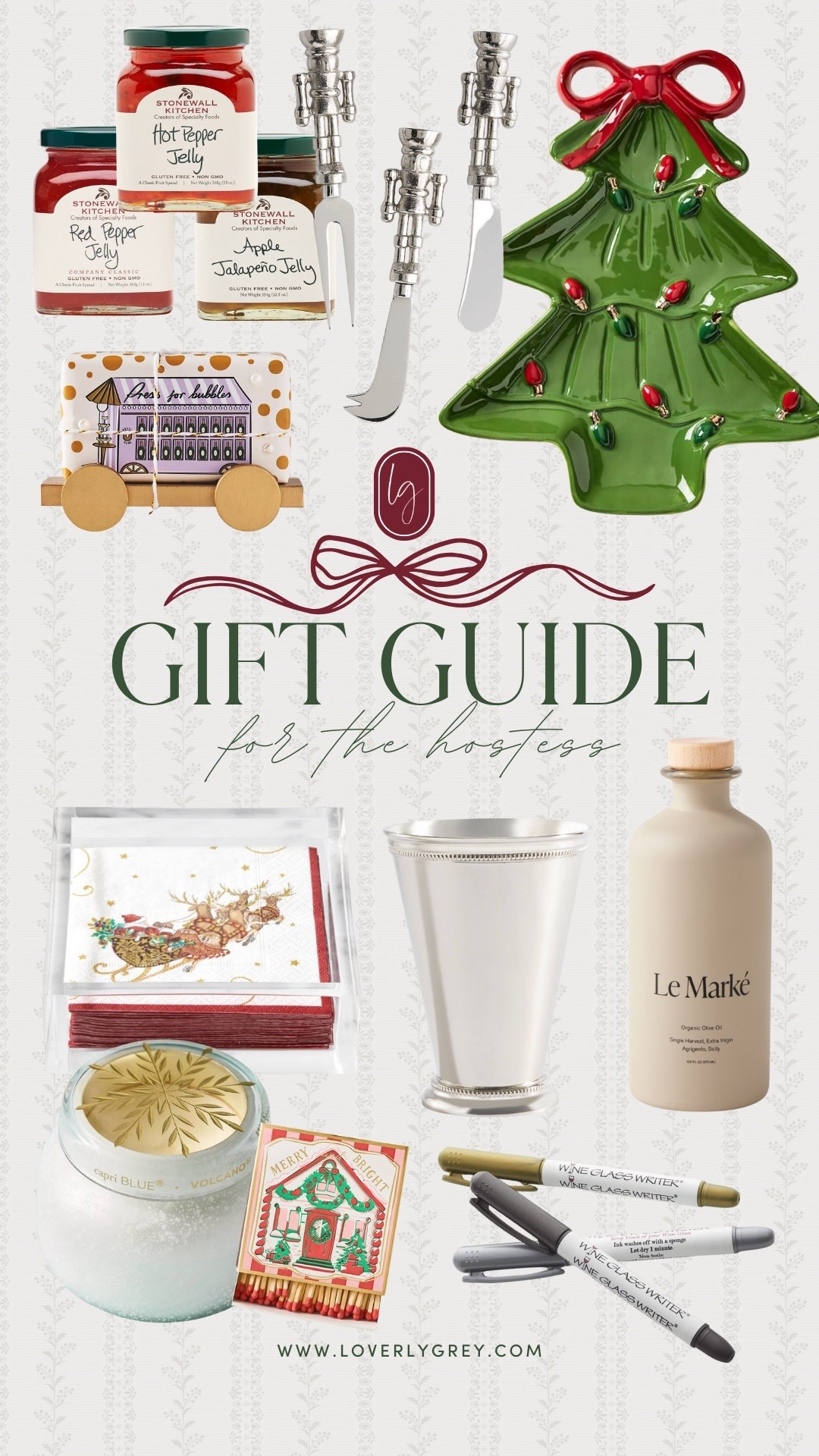 Gift ideas for the hostess for a holiday party! So many great festive gifts! Some of them above are olive oil, a vase you could put flowers in, a platter you could add cookies on, etc!

Loverly Grey, hostess gift ideas, gifts for the host, Christmas gifts, party hosts gift ideas 

#LTKHoliday #LTKGiftGuide