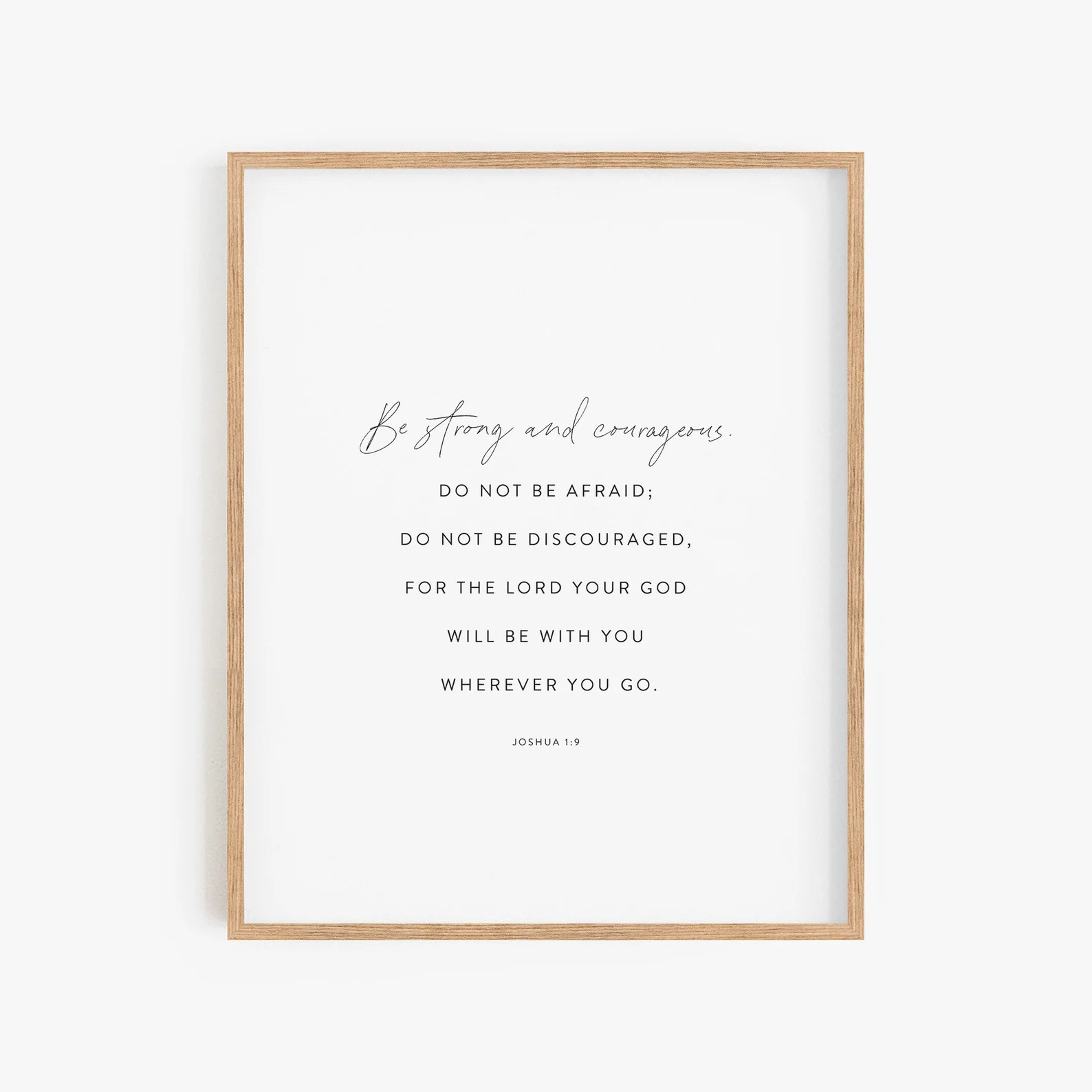 Joshua 1:9 Be Strong and Courageous Nursery Bible Verse | Etsy | Etsy (US)