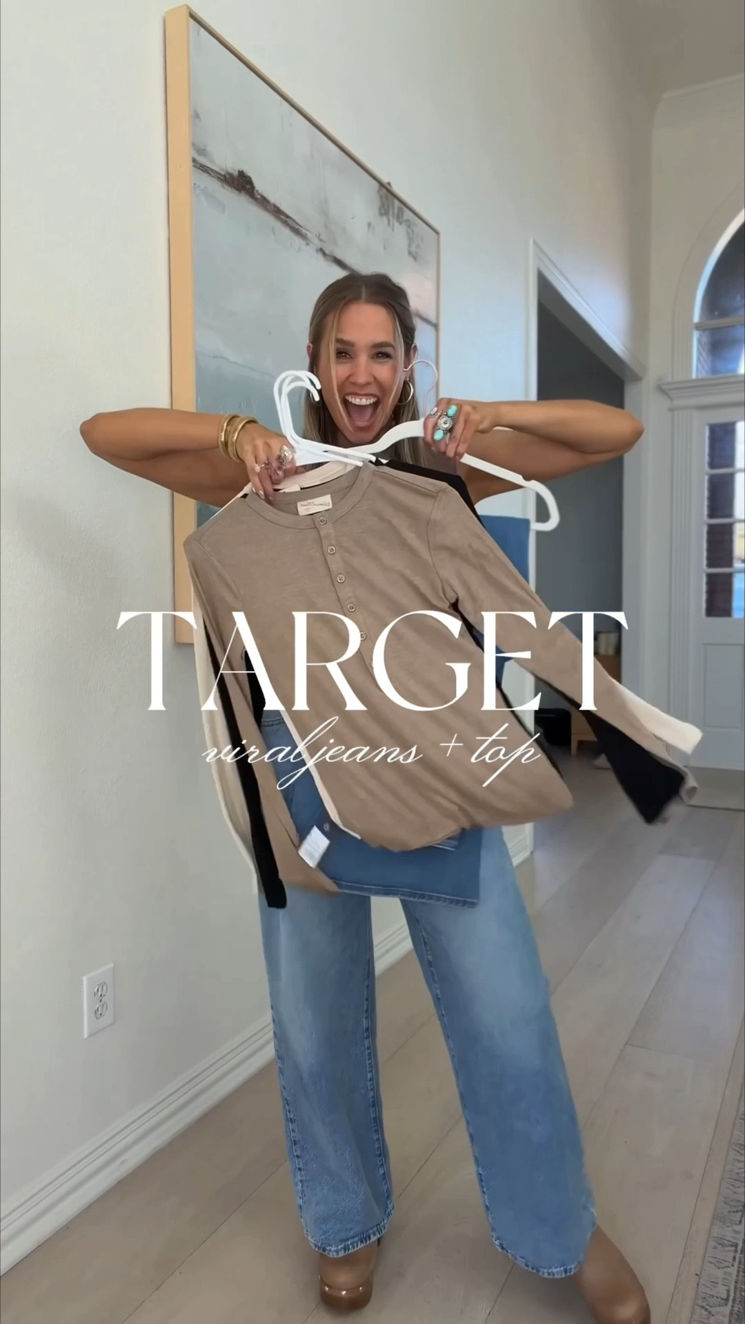 These pants have gone CRAZY viral for under $30!!!! Stretchy & the perfect wide leg jeans. I paired it with a FP inspired top $28 vs $58– I bought a few bc it’s such a good basic tee! 

Wearing size 27 // size s // both my tts 

5’5” | 120 lbs | size 4 

#LTKFindsUnder50 #LTKFindsUnder100 #LTKdayinmylife