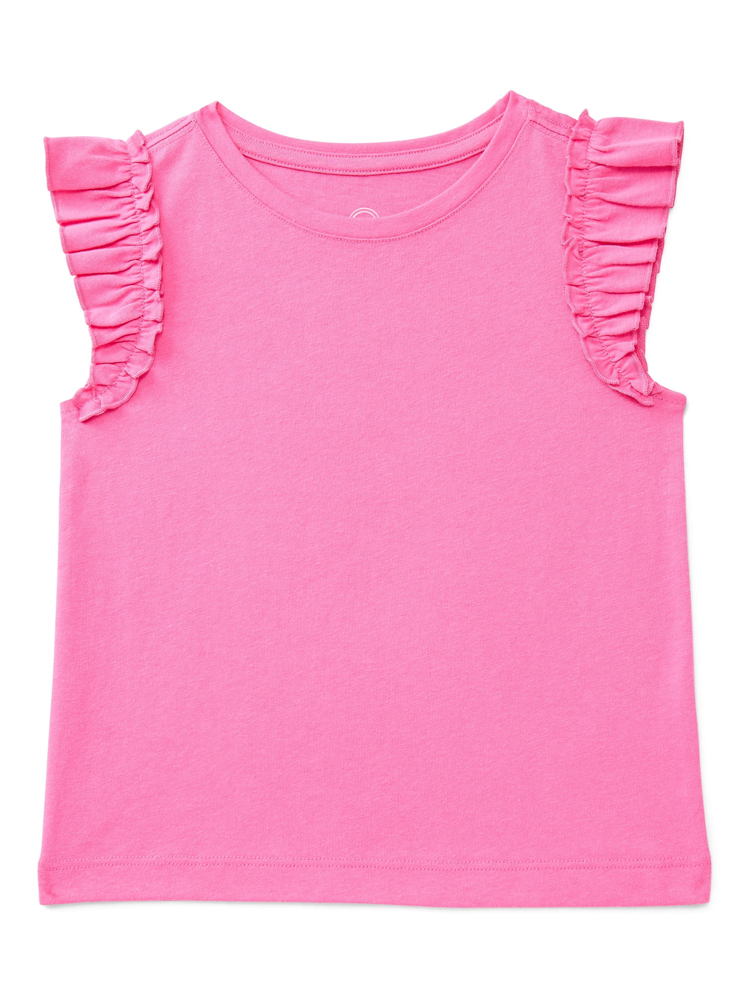 Wonder Nation Toddler Girls Tee with Flutter Sleeves, Sizes 18M-5T | Walmart (US)