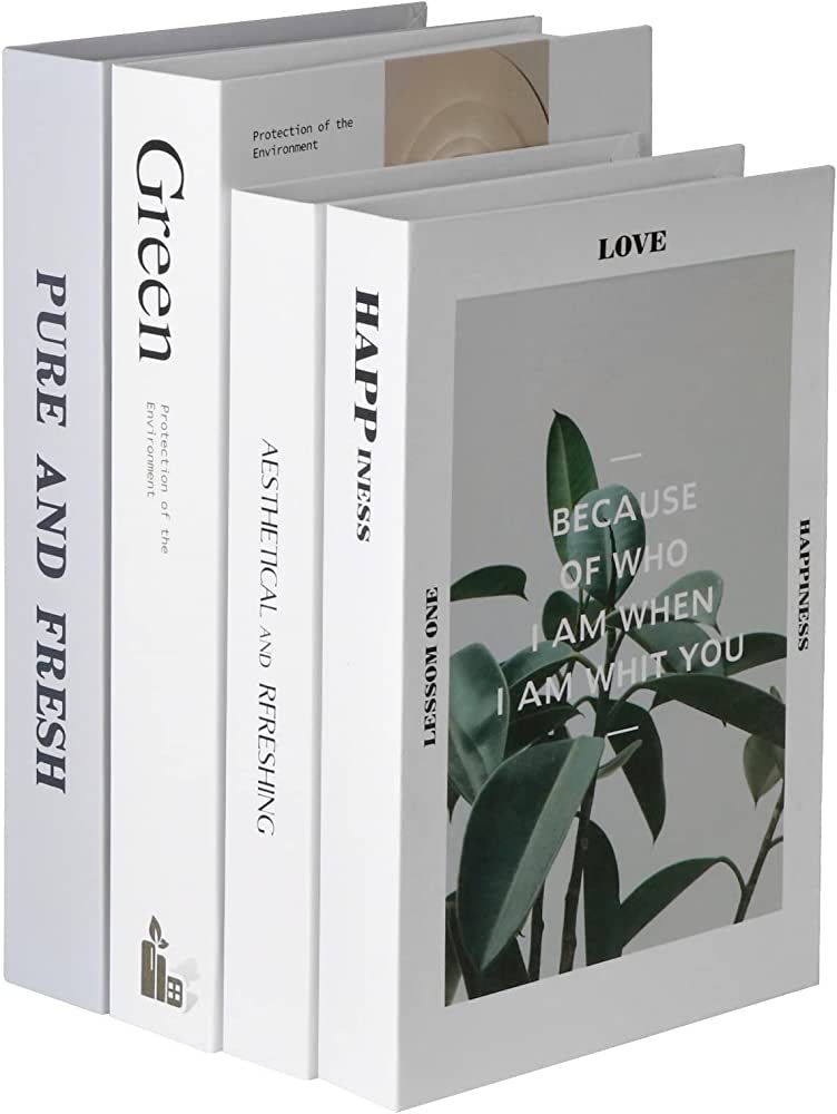 4 Pieces Faux Books for Decoration - Modern Fashion Decorative Books Set for Hardcover Home Decor... | Amazon (US)