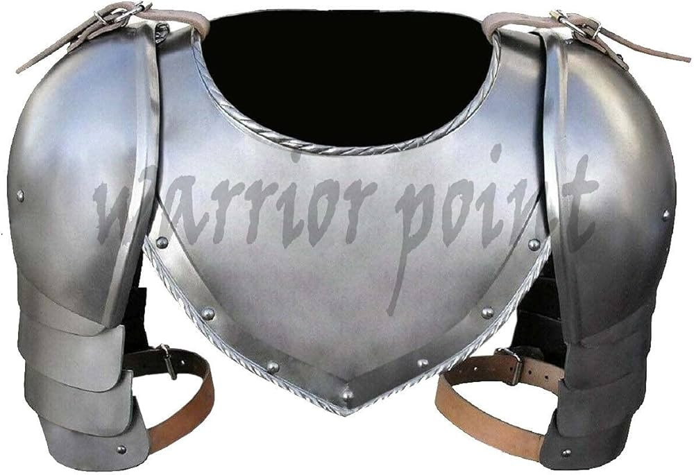 Medieval Iron Gorget Spaulders Arm Shoulder Set Viking Crusader Pauldrons Armor | Amazon (US)
