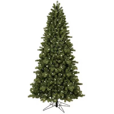 GE 7-ft Colorado Spruce Pre-lit Traditional Slim Artificial Christmas Tree with 400 Multi-functio... | Lowe's
