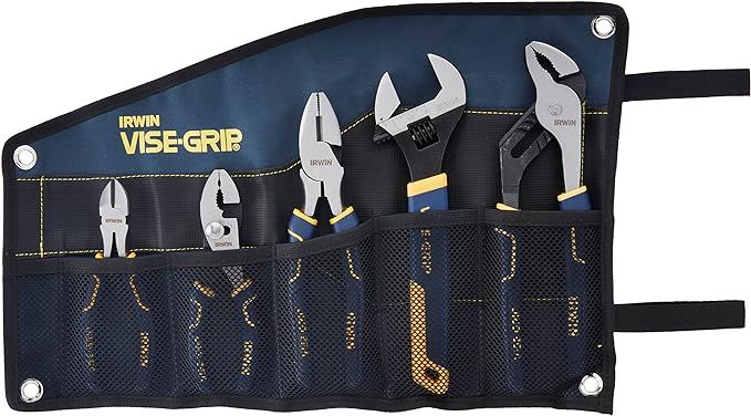 IRWIN VISE-GRIP Pliers Set with Tool Wrap, 5-Piece (2078708) , Blue | Amazon (US)