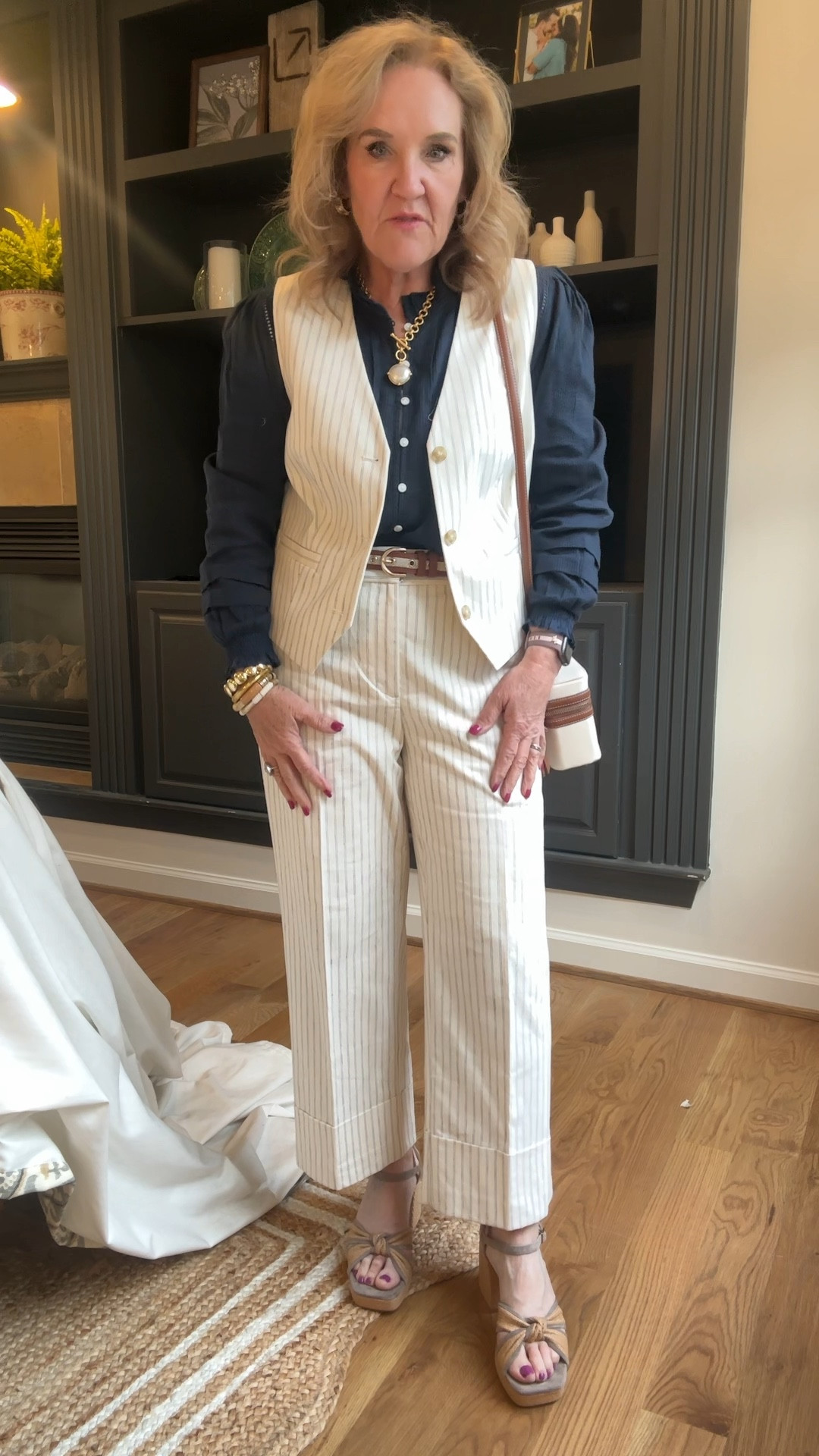 Vest size medium 
Pants size 8 petite
Quince blouse size medium 
Shoes ttts so comfy excellent quality major discount! 


Date night suit pants and a vest graduation outfit Easter outfit work outfit 

#LTKWatchNow #LTKOver40 #LTKFindsUnder100