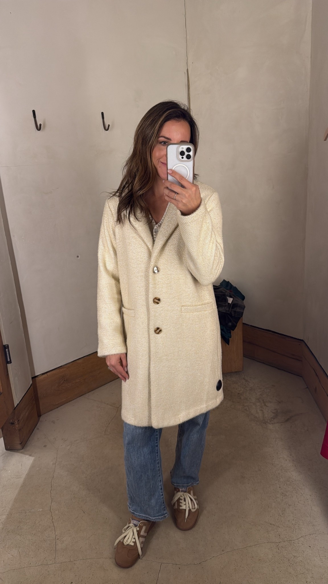 Winter coat, long coat, jacket, dress jacket, sneakers, mules, mom outfit, Anthropologie 

#LTKSeasonal #LTKootd #LTKHoliday