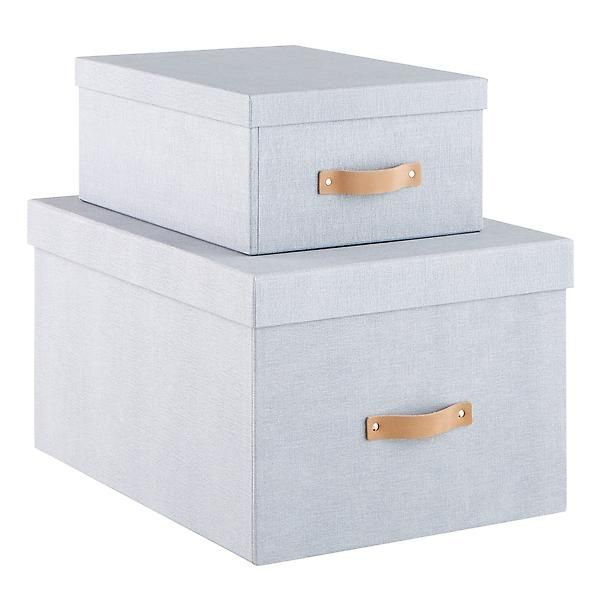 Bigso Marten Ash Grey Storage Boxes | The Container Store