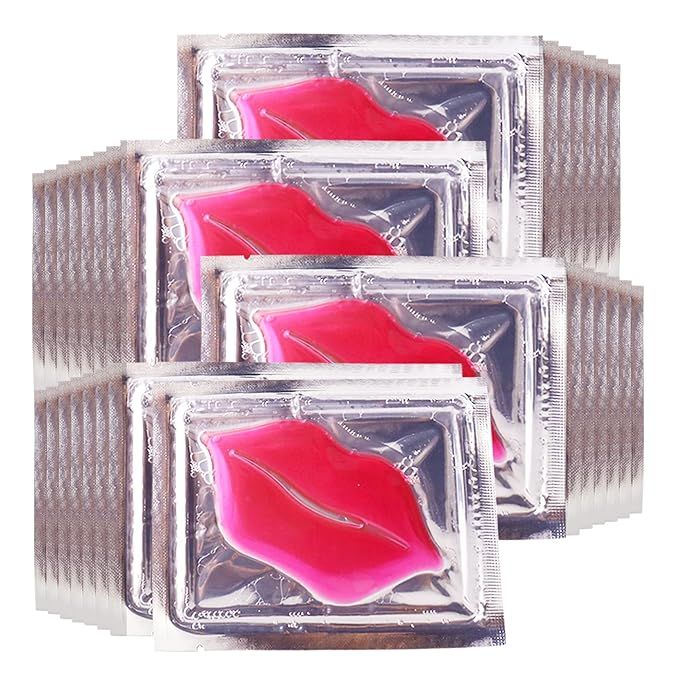 Jakuva 30PCS Pink Collagen Crystal Moisturizing Lip Mask,Gel Lip Pads Lip Balm Lip Masks for Dry ... | Amazon (US)