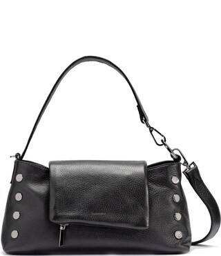 VIP Satchel Gunmetal Studded Leather Shoulder Bag | Dillard's