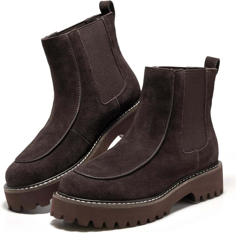 Project Cloud 100% Genuine Leather Chelsea Boots Women - Comfy Womens Boots | Amazon (US)