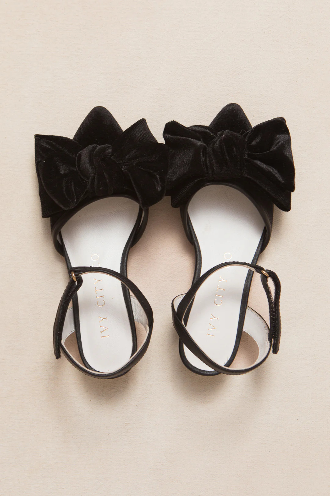 Mini Eloise Black Bow Heel | Ivy City Co