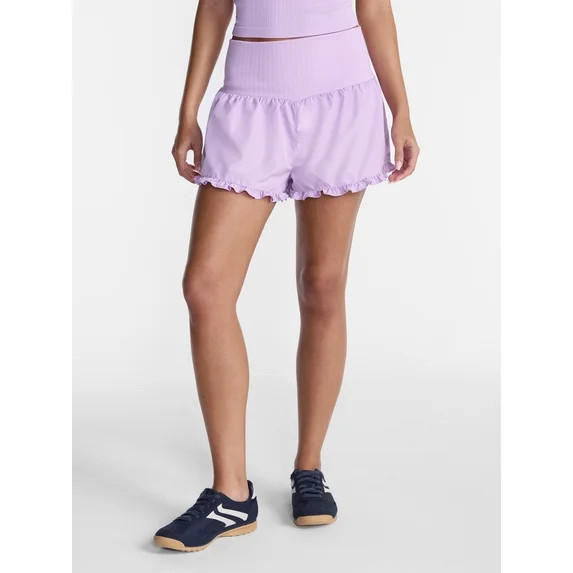 No Boundaries Ruffle Hem Shorts, 2" Inseam, Women's XXS-XXL | Walmart (US)