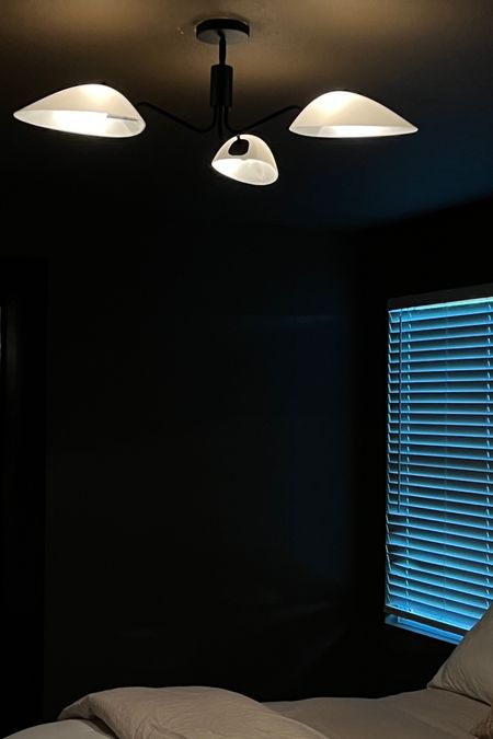 Modern semi flush mount ceiling light with white glass shades

#LTKhome