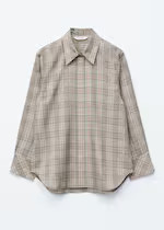 Oversized Checked Shirt - Mole/Checked - Ladies | H&M GB | H&M (UK, MY, IN, SG, PH, TW, HK)