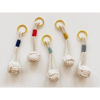 Monkey Fist Key Chain, Nautical Holder, Rope Knot, Boho Accessory, Wedding Favor | Etsy (US)