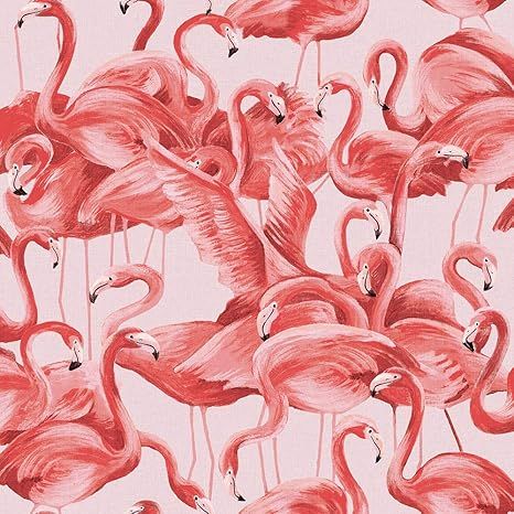 Tempaper Cheeky Pink Flamingo Removable Peel and Stick Wallpaper, 20.5 in X 16.5 ft, Made in the ... | Amazon (US)