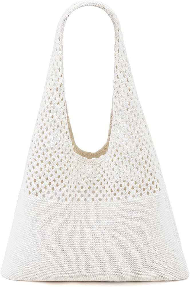 Ayieyill Crochet Tote Bag For Women, Crochet Mesh Beach Tote Bag Summer Vacation Aesthetic Boho K... | Amazon (US)