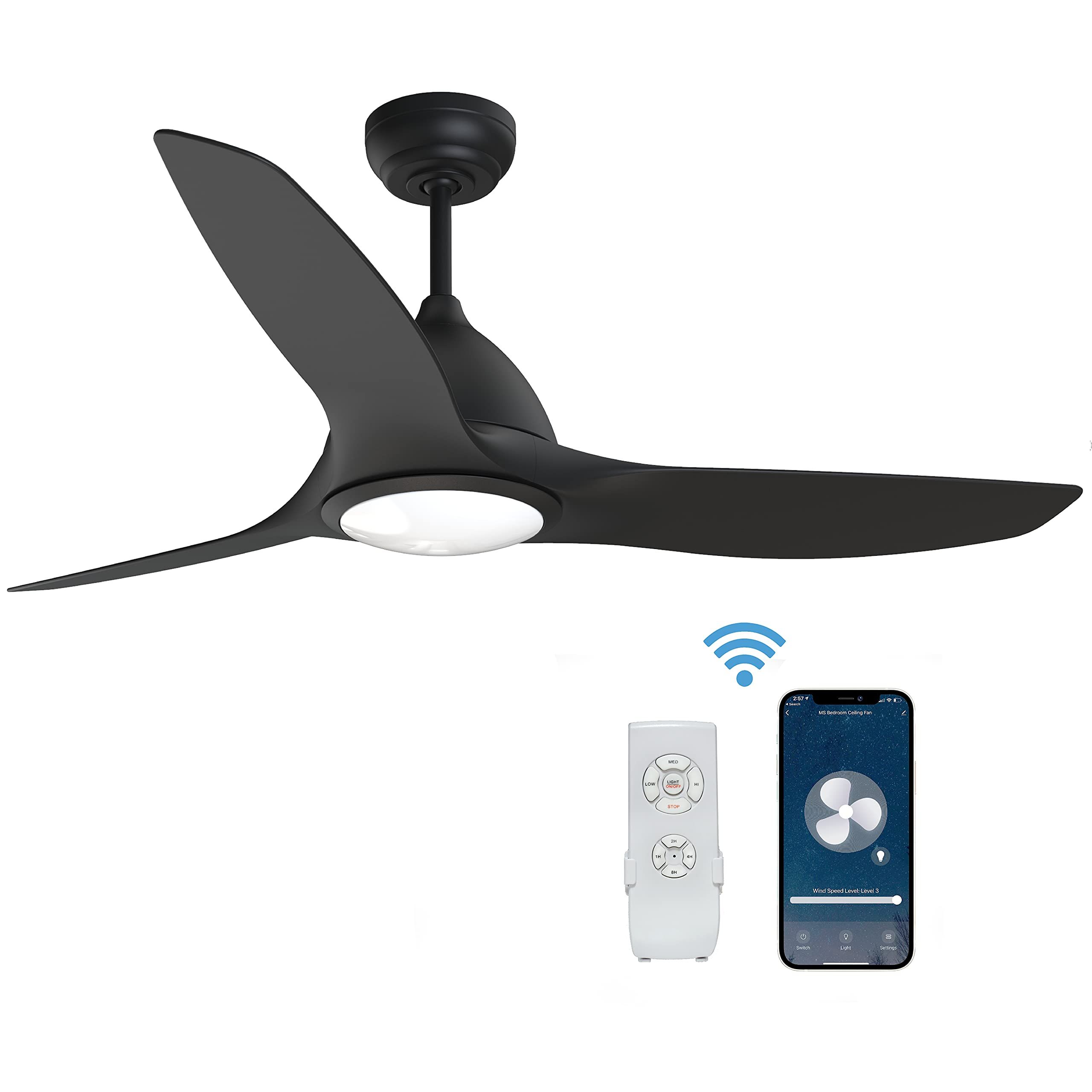 Amazon.com: ONE PRODUCTS Smart WiFi LED Ceiling Fan, 52 Inch Ceiling fan with Lights Remote, 3 Bl... | Amazon (US)