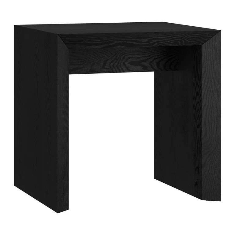 Evelyn&Zoe Oswin 22" Wide Rectangular Side Table, Black Grain | Walmart (US)