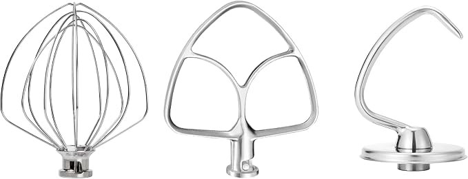 Stainless Steel Accessories for KitchenAid 4.5-5 Qt Tilt-Head Mixer, K45 Whisk, Flat Beater and D... | Amazon (US)