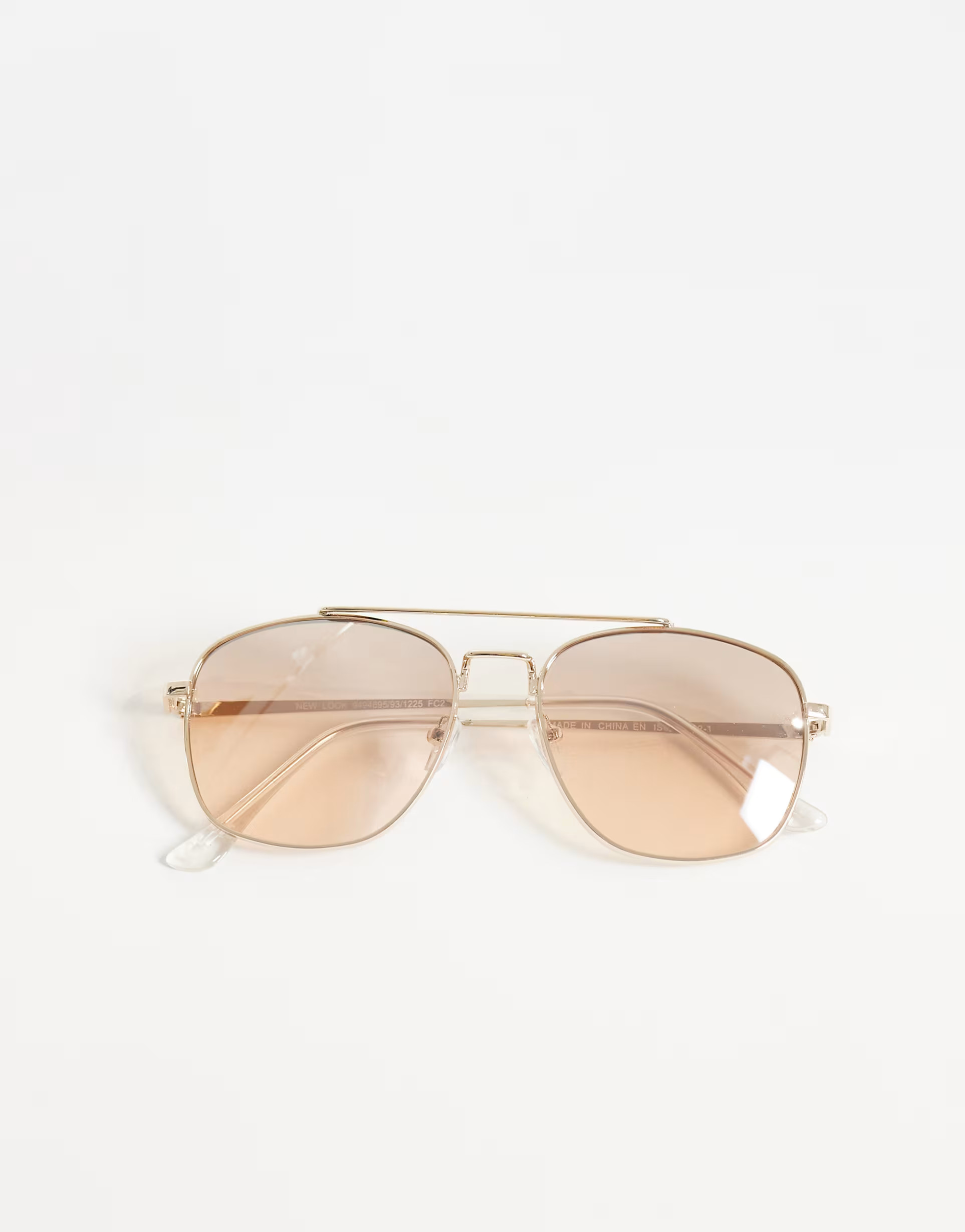 New Look orange lens aviator sunglasses in gold | ASOS (Global)