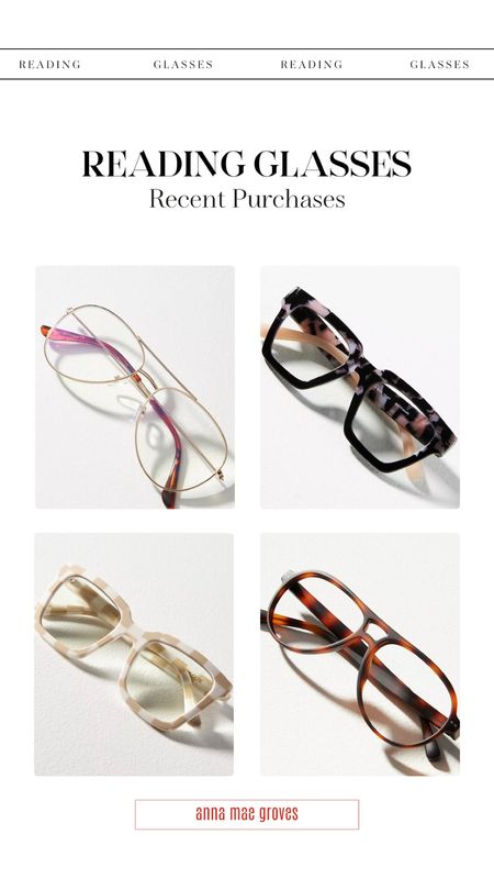 Can we ever have too many reading glasses? I don’t think so! These from Anthropologie are so cute. So many patterns, colors, and designs. There some for everyone from checkered to wire frame. 

#LTKStyleTip #LTKOver40