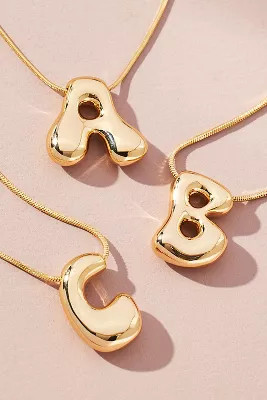 Bubble Letter Monogram Necklace | Anthropologie (US)