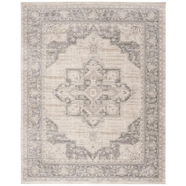 SAFAVIEH Brentwood Clara Traditional Oriental Medallion Rug - 8' x 10' - Cream/Grey | Bed Bath & Beyond