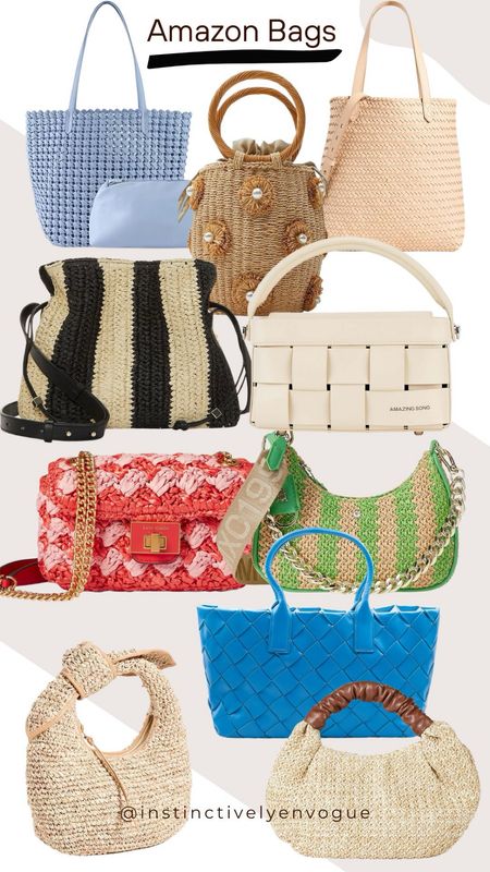 Amazon bags for spring and summer 
Woven bags 

#LTKitbag