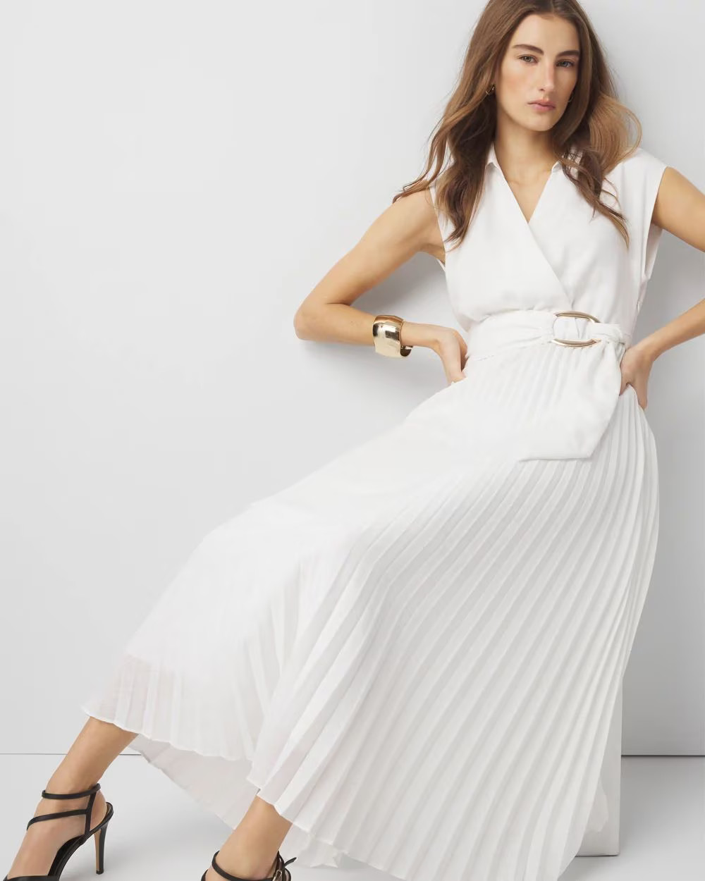 Petite Pleated Shirt Dress | White House Black Market