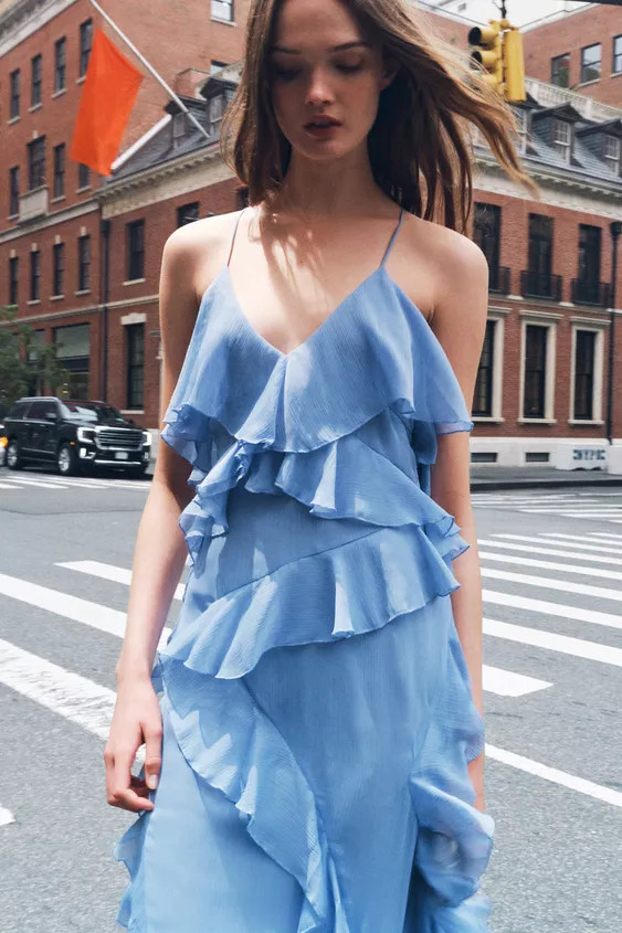 ZW COLLECTION RUFFLED DRESS | Zara UK