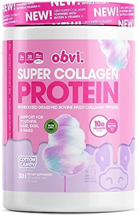 Obvi Collagen Peptides, Protein Powder, Keto, Gluten and Dairy Free, Hydrolyzed Grass-Fed Bovine ... | Amazon (US)