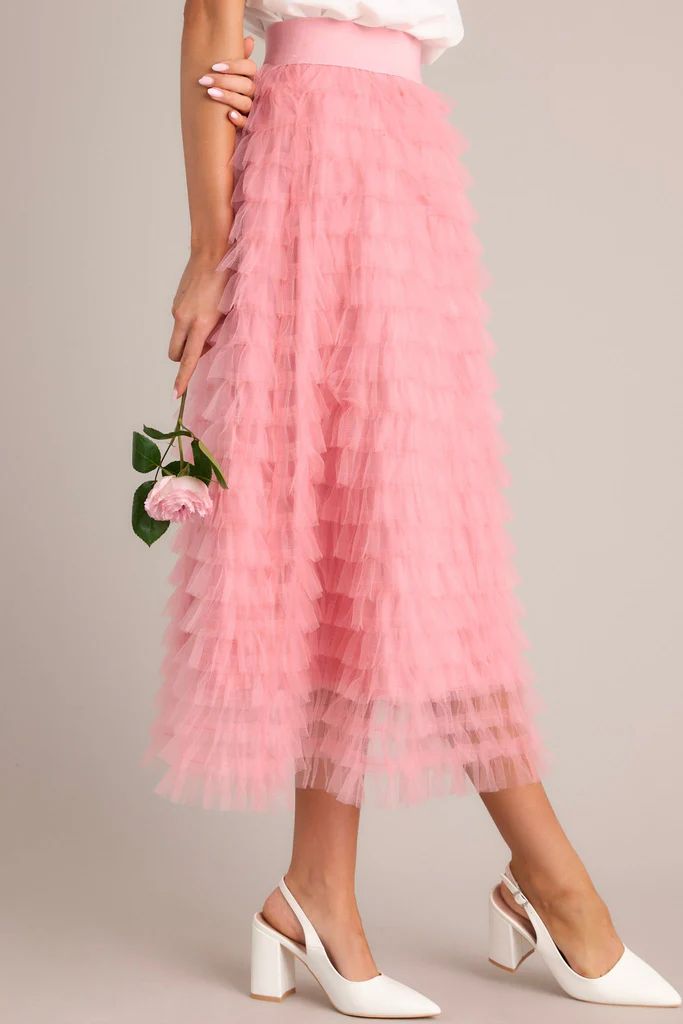 Good Luck Charm Pink Tulle Skirt | Red Dress