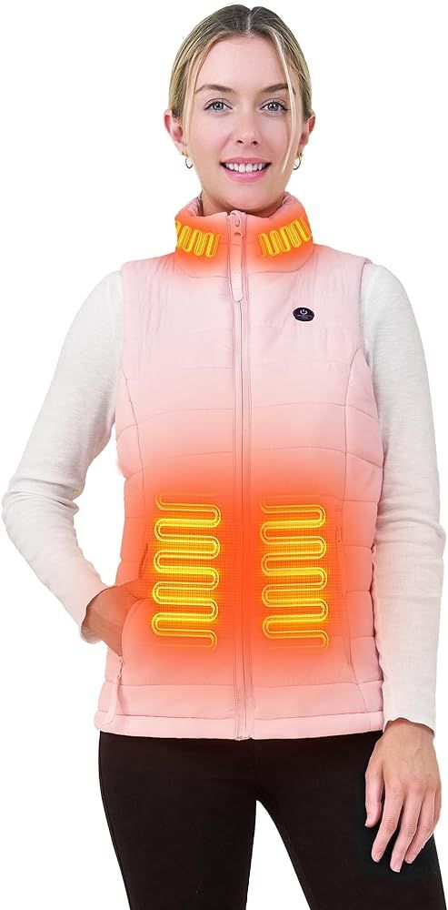 ANTARCTICA GEAR Women's Heated Vest With 16000mAh Battery Pack, Rechargable Lightweight Heated Ve... | Amazon (US)