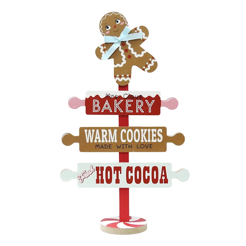 Mrs. Claus' Bakery Gingerbread Table Sign, 18.8" | At Home