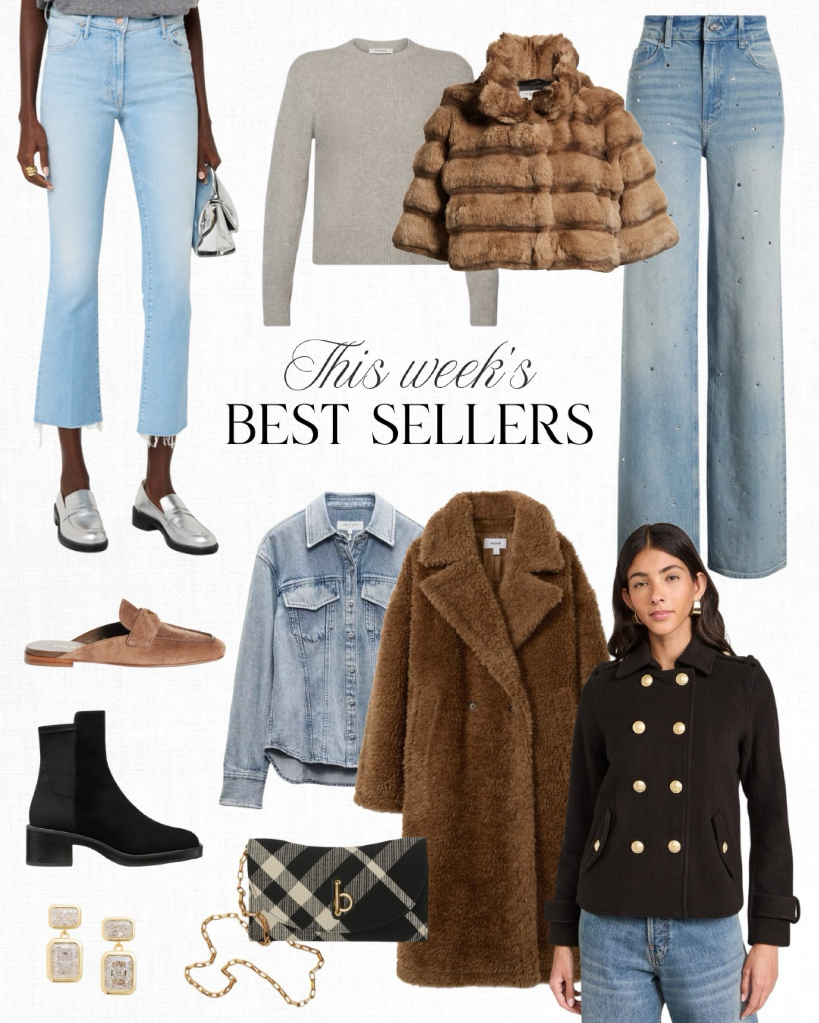 These new Paige Sasha jeans have been one of my favorite recent purchases and I love the tiny sparkle embellishments. This L’Agence wool-blend peacoat is a splurge but it’s one of those coats that is so versatile and lasts forever. Lastly, how cute are these Stuart Weitzman Chelsea boots that I just spotted at Nordstrom! 

#LTKHoliday #LTKParties #LTKShoeCrush