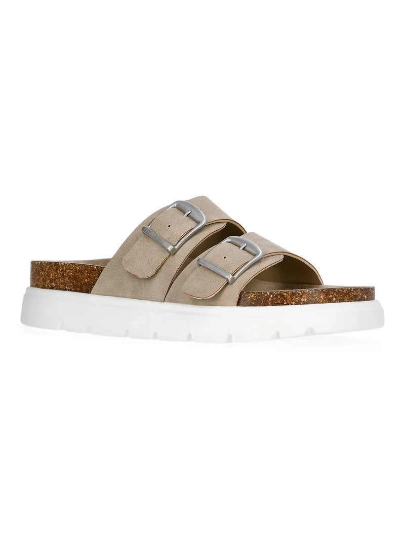 Weekend Academy Girls Double Buckle Platform Sandals | Walmart (US)
