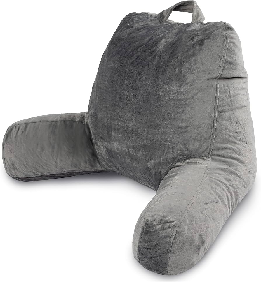 Milliard Reading Pillow with Shredded Memory Foam, Large Adult Backrest with Arms, Back Support f... | Amazon (US)