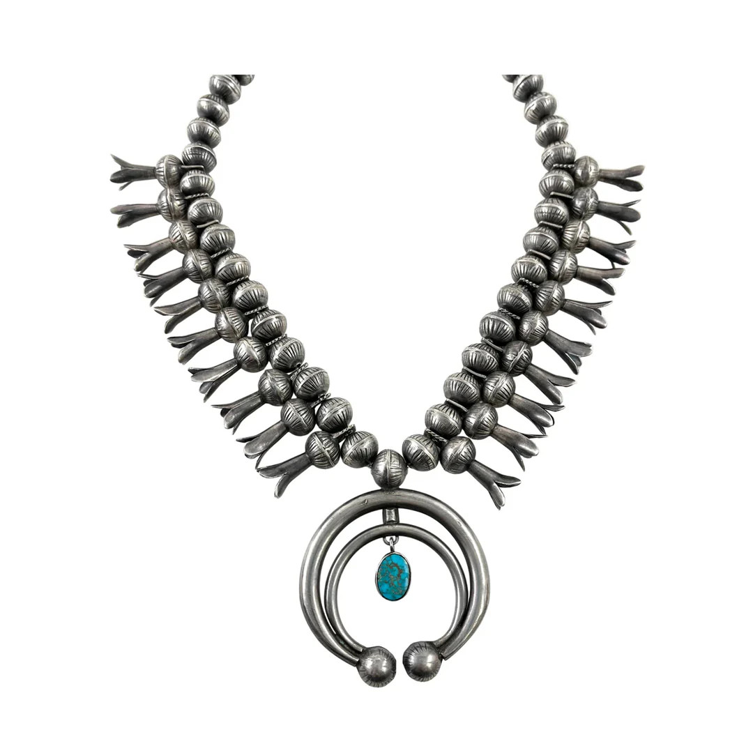 Vintage Navajo Squash With Blue Gem | Over The Moon
