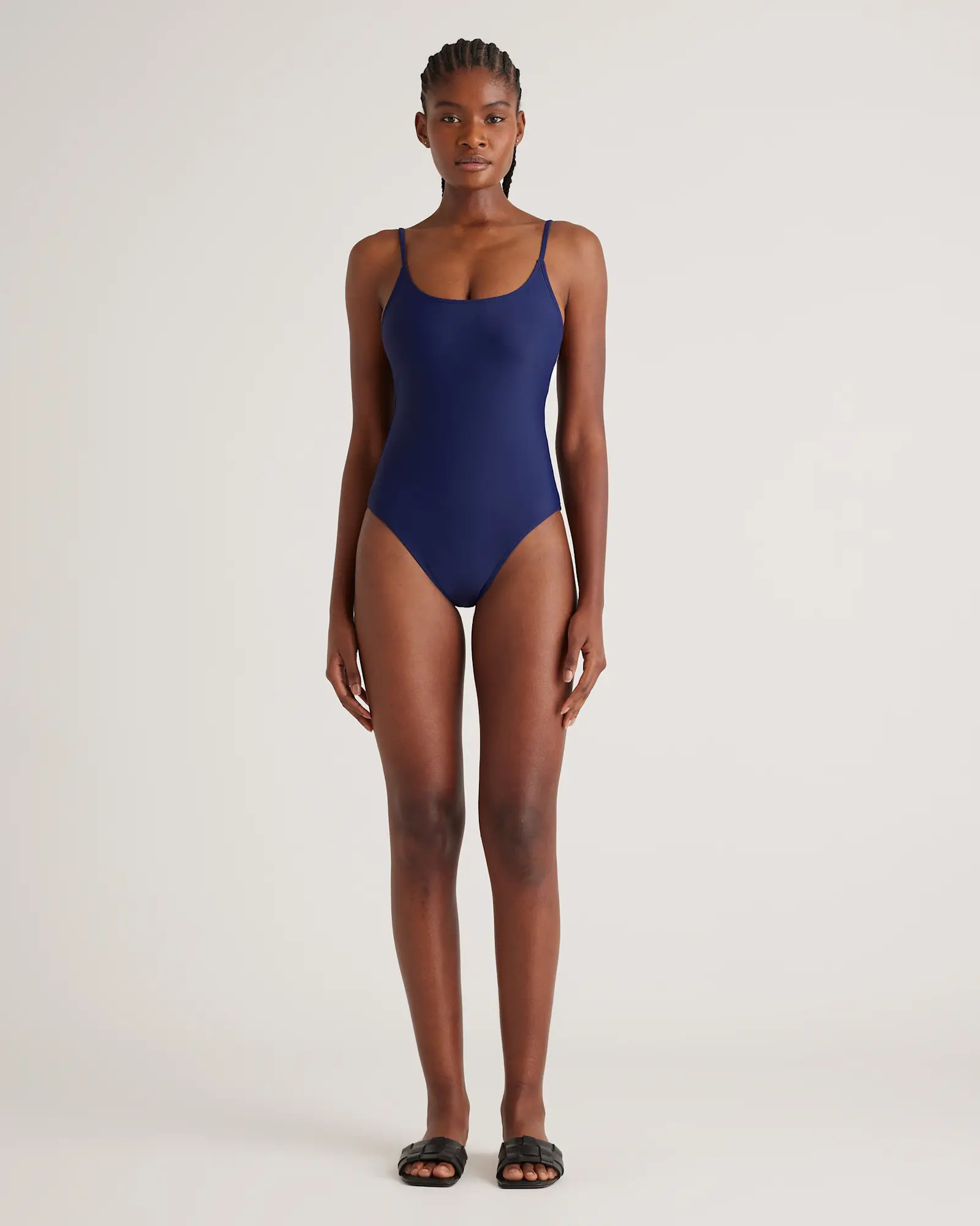 Italian Cami One-Piece Swimsuit in Deep Navy | Quince