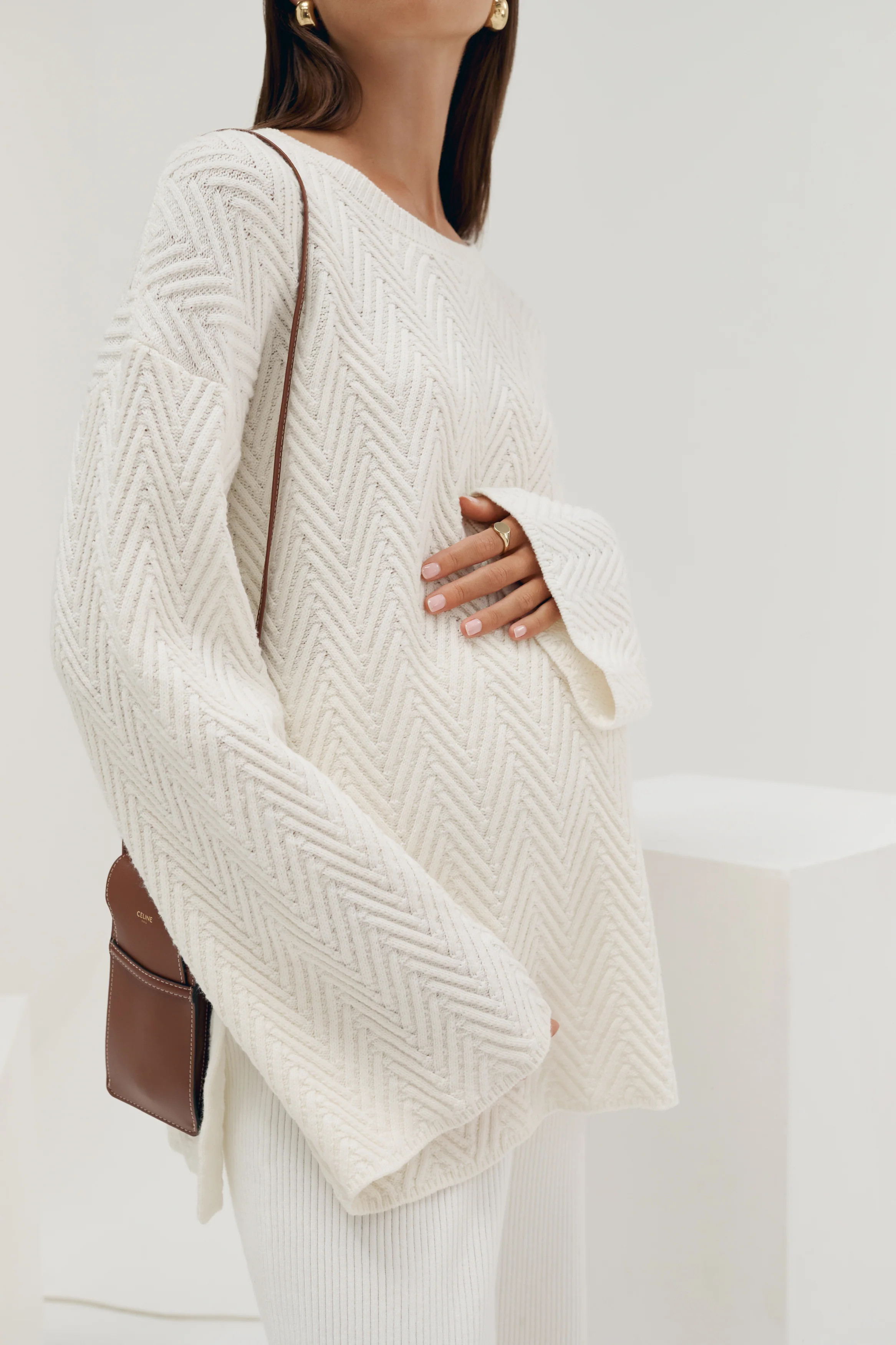 Arrow Knit Jumper (Ivory) | Legoe Heritage Maternity APAC