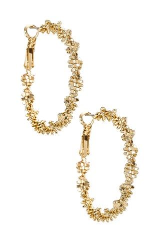 Amber Sceats Textured Hoop Earrings in Gold from Revolve.com | Revolve Clothing (Global)