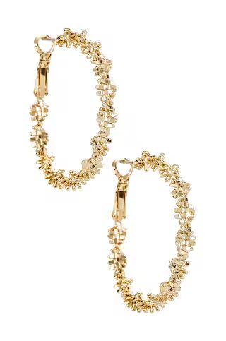 Amber Sceats Textured Hoop Earrings in Gold from Revolve.com | Revolve Clothing (Global)