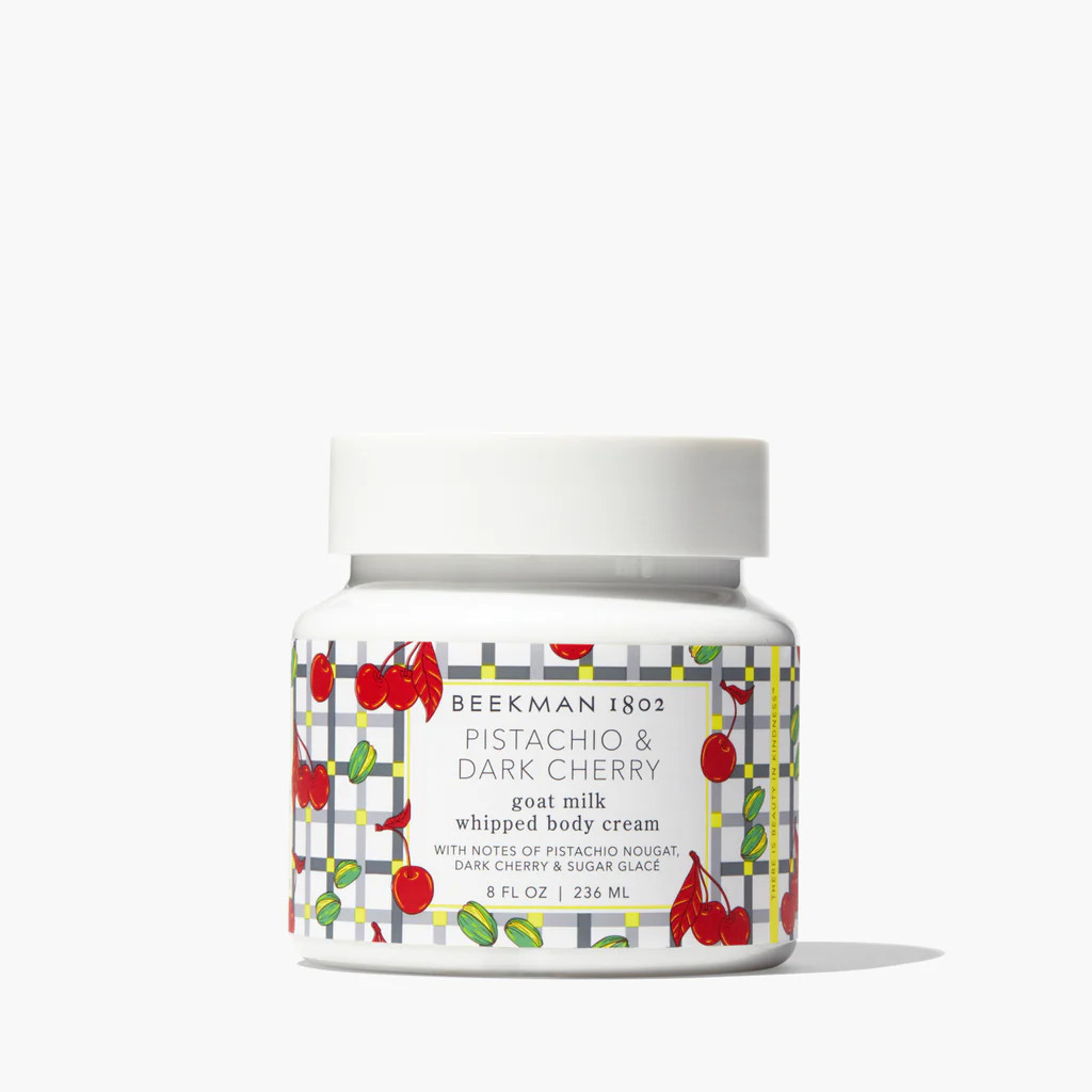 Pistachio & Dark Cherry Whipped Body Cream | Beekman 1802