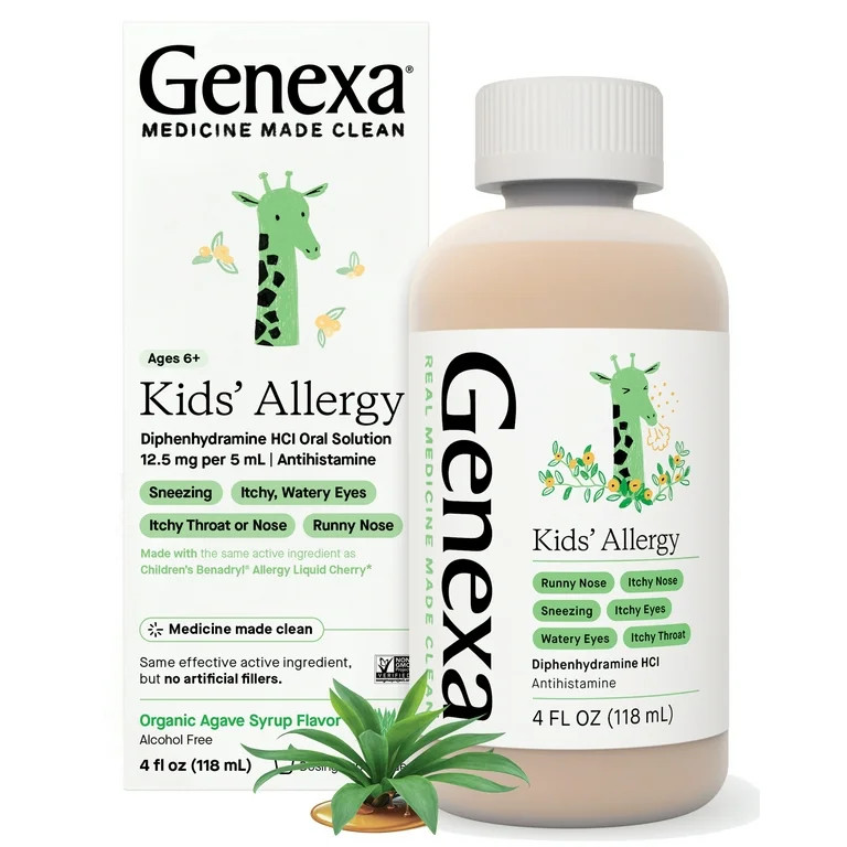 Genexa Kids' Liquid Allergy Relief Medication, Oral Suspension, 4 oz - Walmart.com | Walmart (US)
