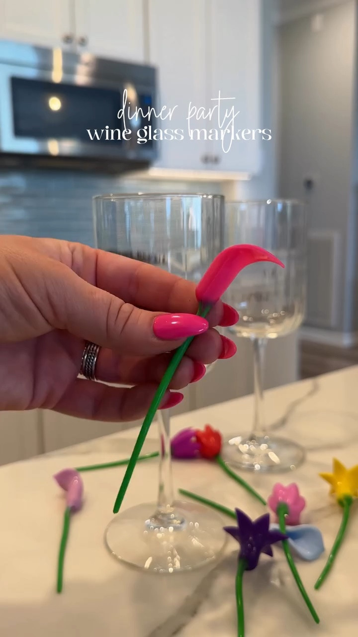 Elevate your next spring dinner party with these fun drink markers! You’ll never lose sight of your wine glass again! 🌷✨ 
.
.
.

Comment PINK for details! 

Hosting tip | spring dinner party | party must haves | spring party #hostingtips #hosting #springparty #drinkmarkers #partyplanningtips